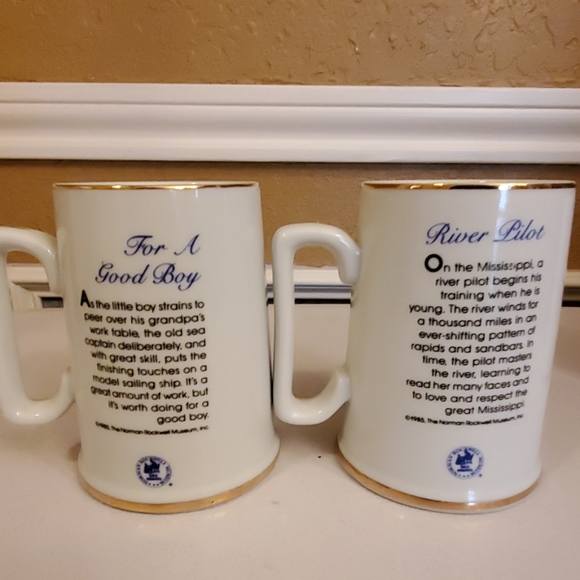 1985 Norman Rockwell Museum Mugs - Picture 3 of 5